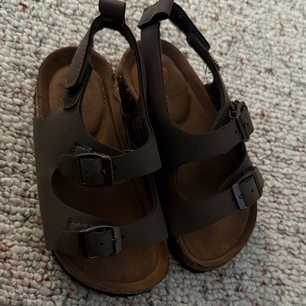 Stylish Kids Brown Double-Strap Sandals